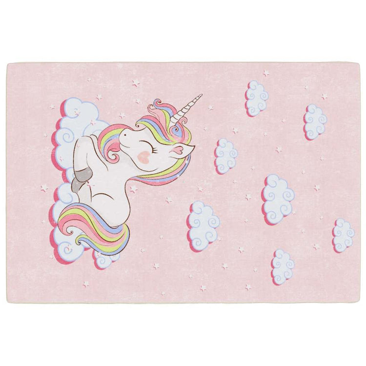 Vidaxl Kinderboden Rug Einhorn waschbarer Anti -Slip 160x230 cm Grün