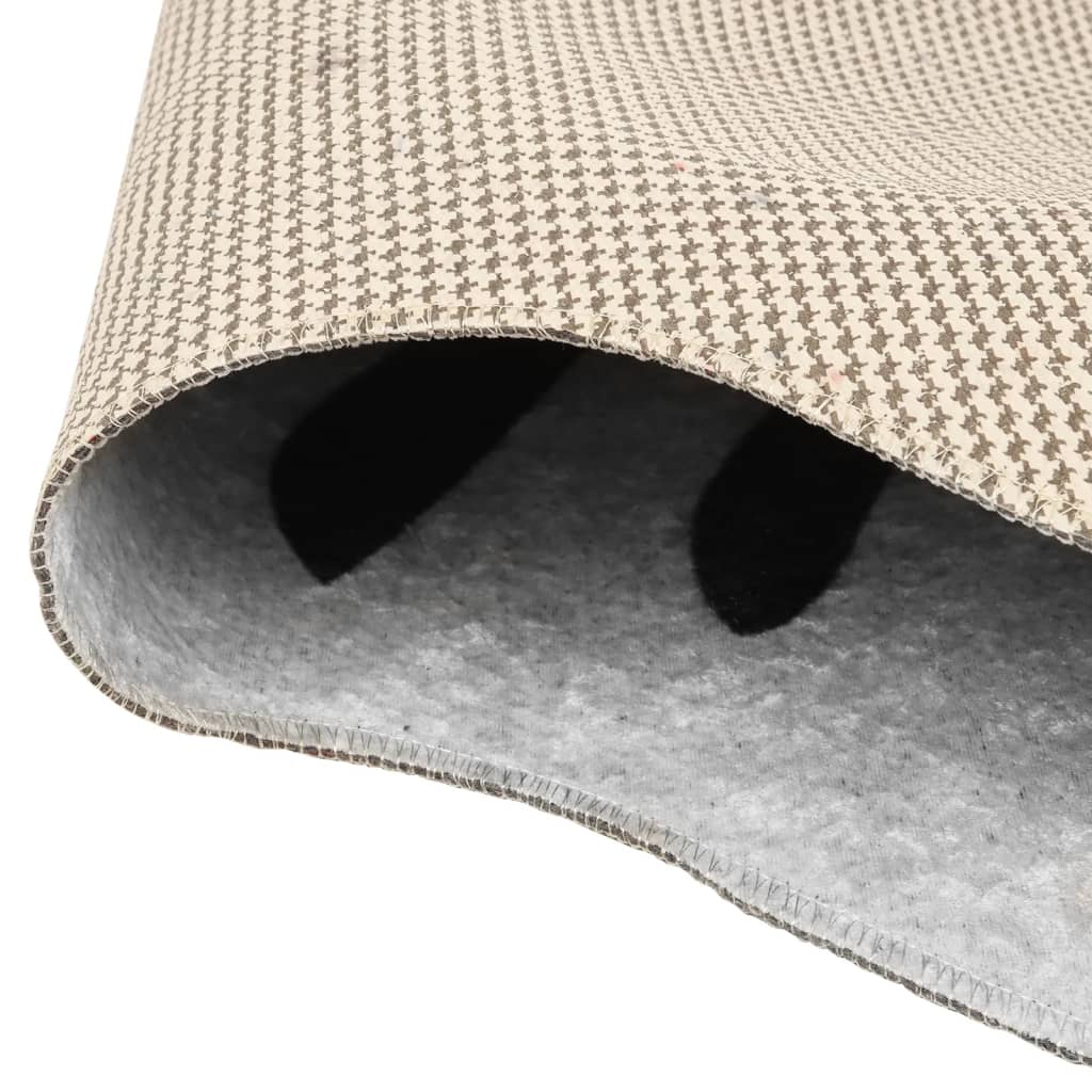 Vidaxl Teppich Zebra Muster waschbarer Anti-Slip 120x170 cm Schwarz Weiß