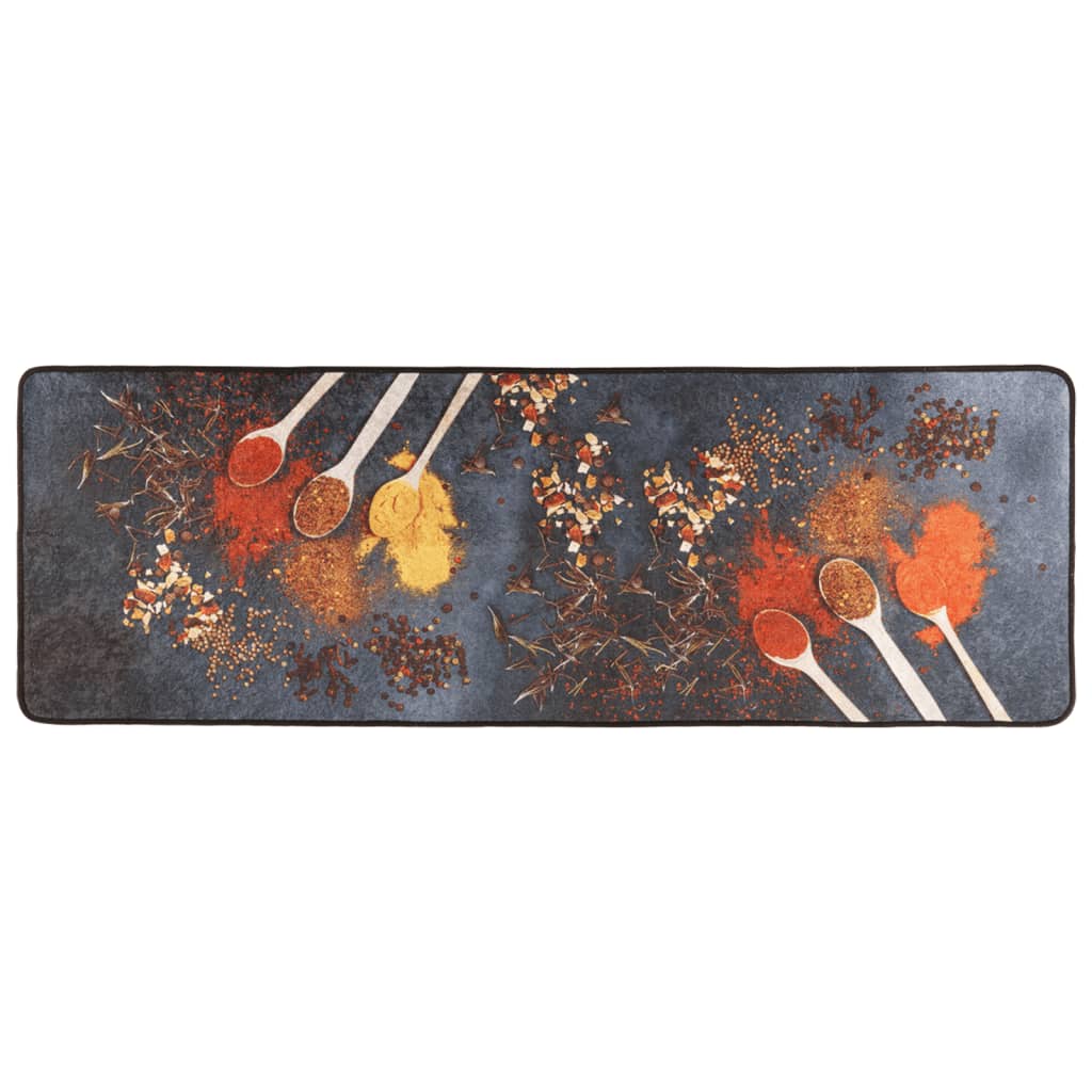 Vidaxl Küchenmatte waschbarer Anti-Rutsch 60x180 cm mehrfarbig