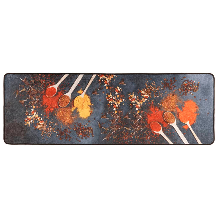 Vidaxl Küchenmatte waschbarer Anti-Rutsch 60x180 cm mehrfarbig