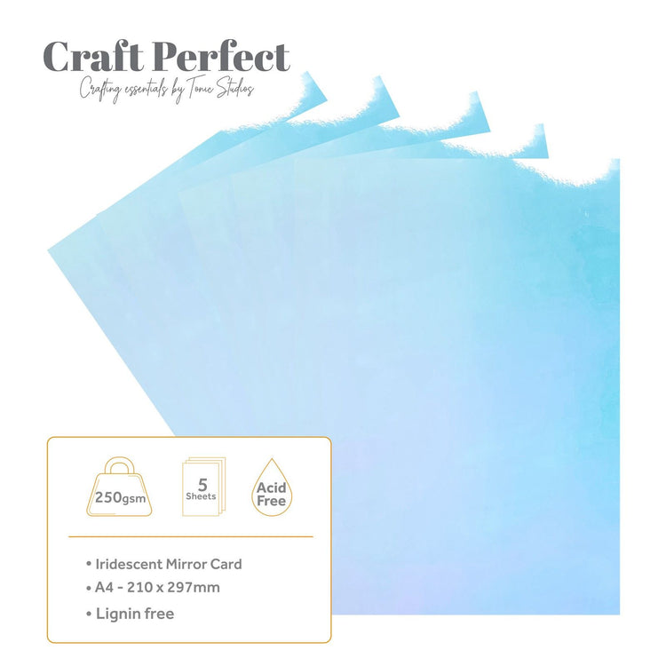 Craft Perfect von Tonic Studios Craft Perfect • Spiegelkarte, schillernd, 250 g, bejeweled blue, 5 Stück