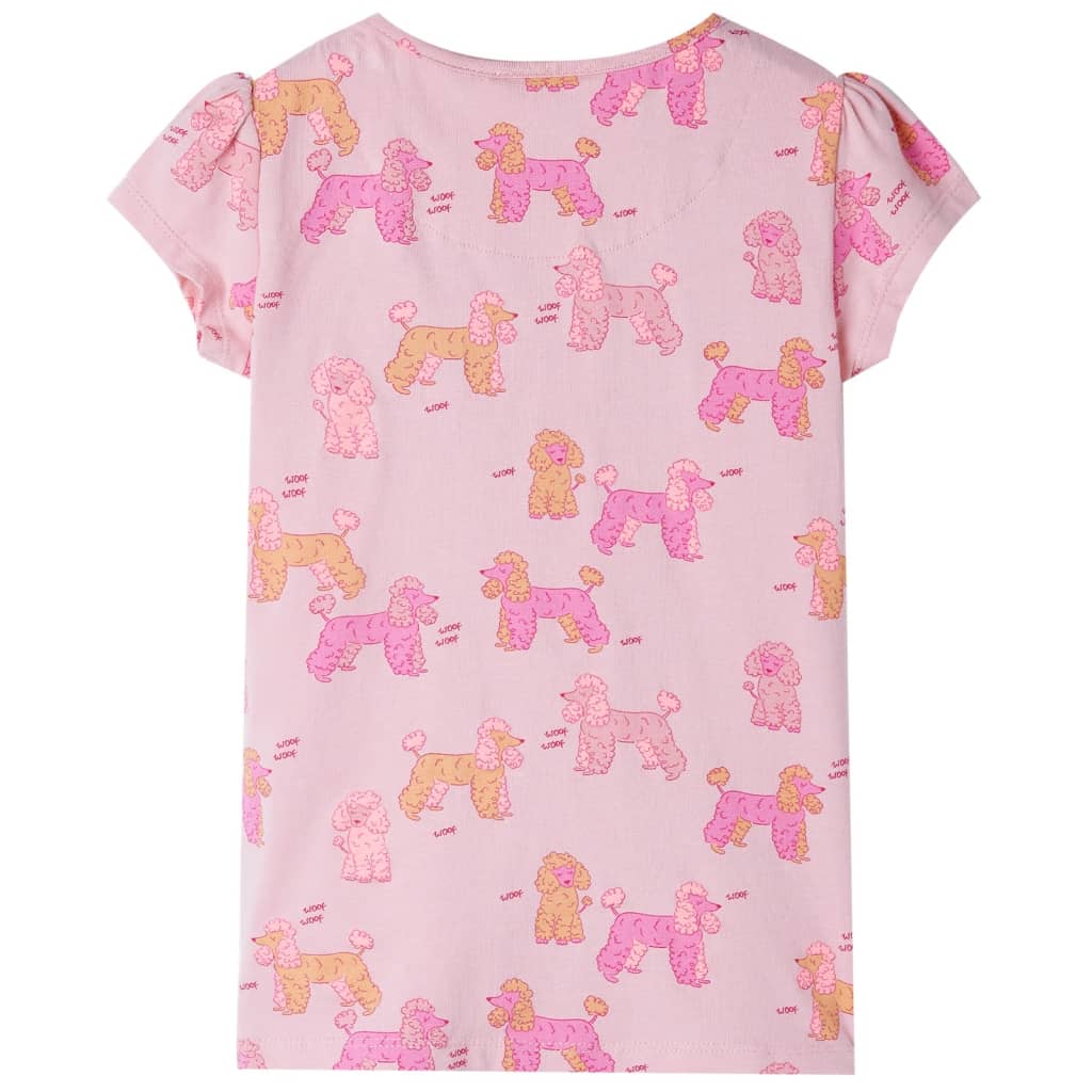 Vidaxl Kinderpyjama mit kurzen Ärmeln 92 hellrosa