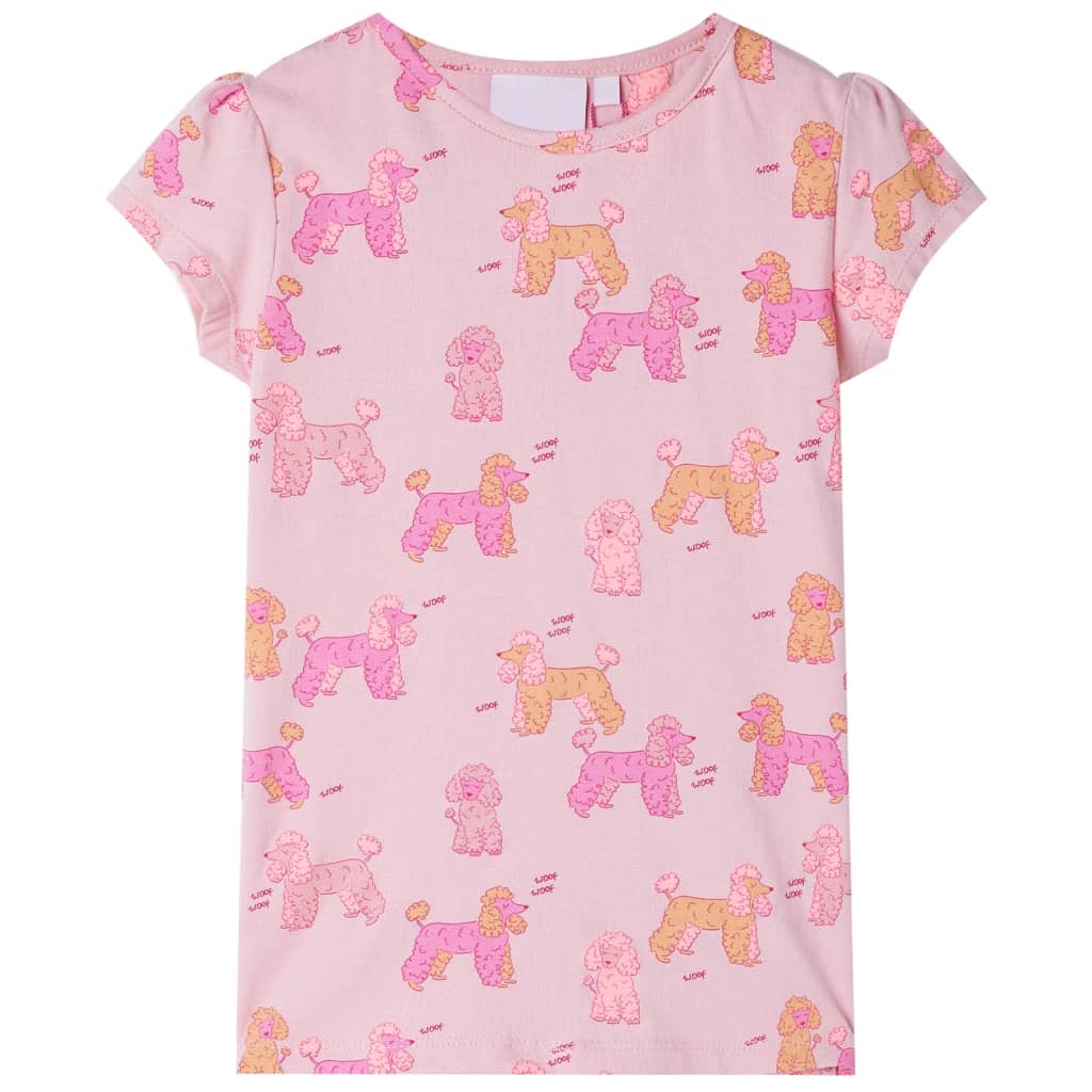 Vidaxl Kinderpyjama mit kurzen Ärmeln 140 hellrosa