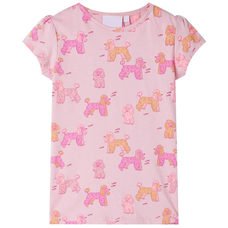 Vidaxl Kinderpyjama mit kurzen Ärmeln 140 hellrosa