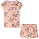 Vidaxl Kinderpyjama mit kurzen Ärmeln 128 Leichtorange