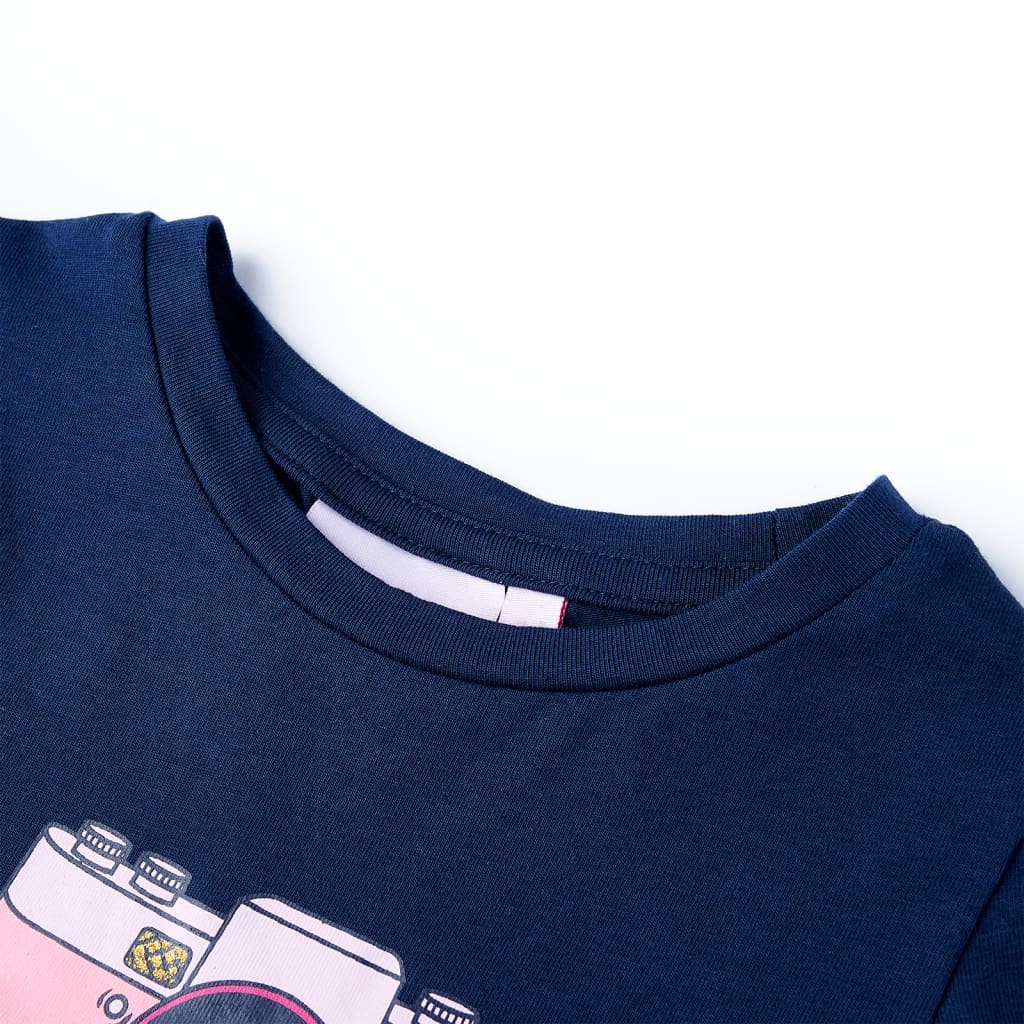 Vidaxl Kinderhemd 92 Marineblau