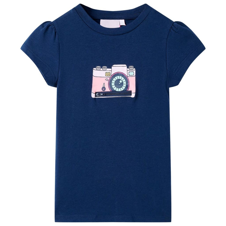 Vidaxl Kinderhemd 128 Marineblau