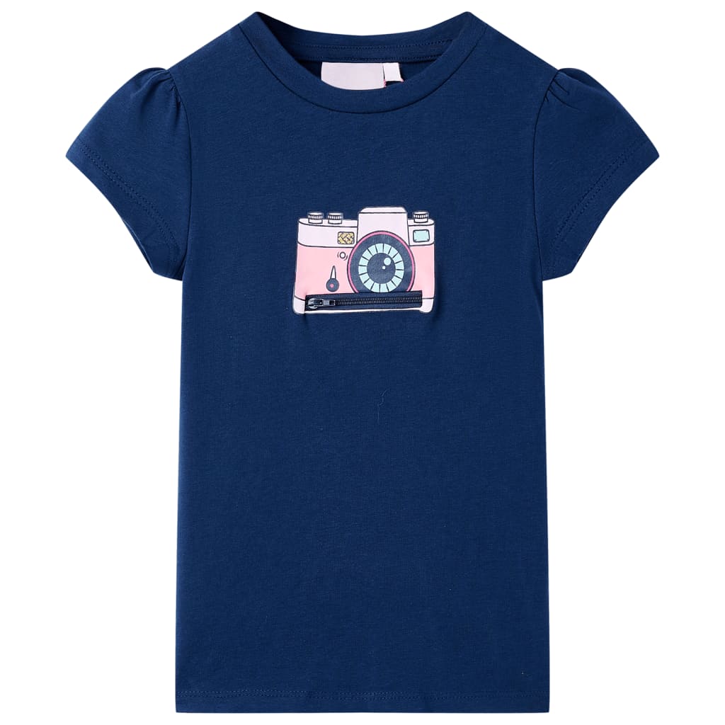 Vidaxl Kinderhemd 140 Marineblau