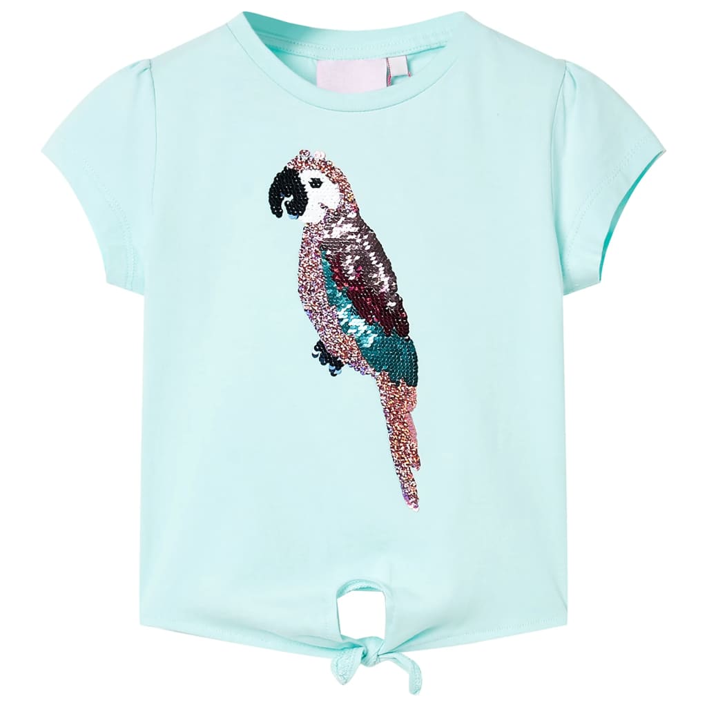 Vidaxl Kinderhemd 116 helles Meerblau