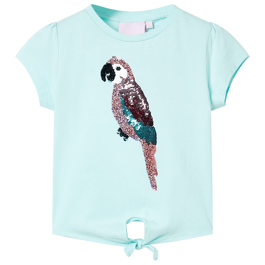Vidaxl Kinderhemd 128 helles Meerblau