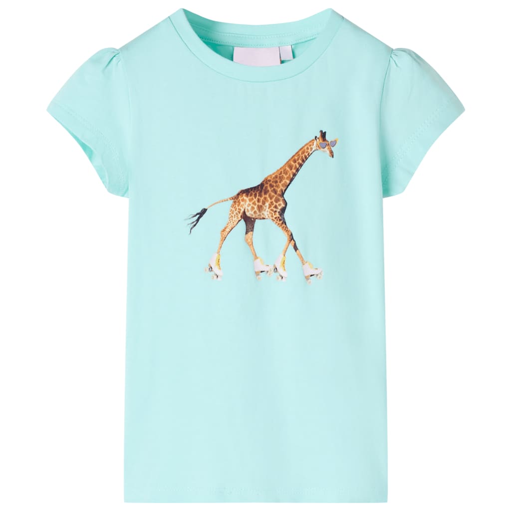 Vidaxl Kinderhemd 104 helles Meerblau