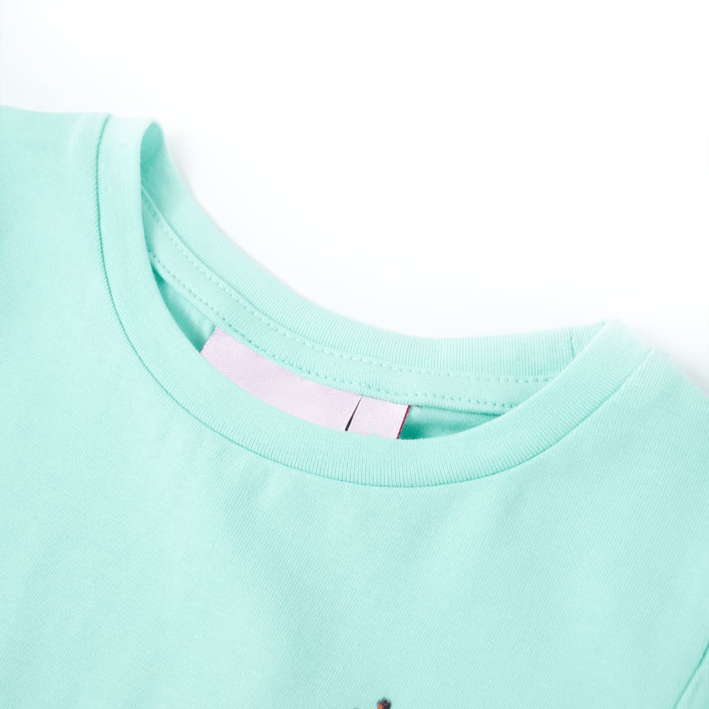 Vidaxl Kinderhemd 116 helles Meerblau