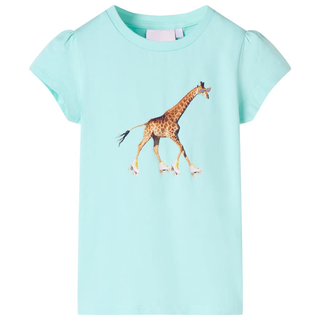 Vidaxl Kinderhemd 128 helles Meerblau