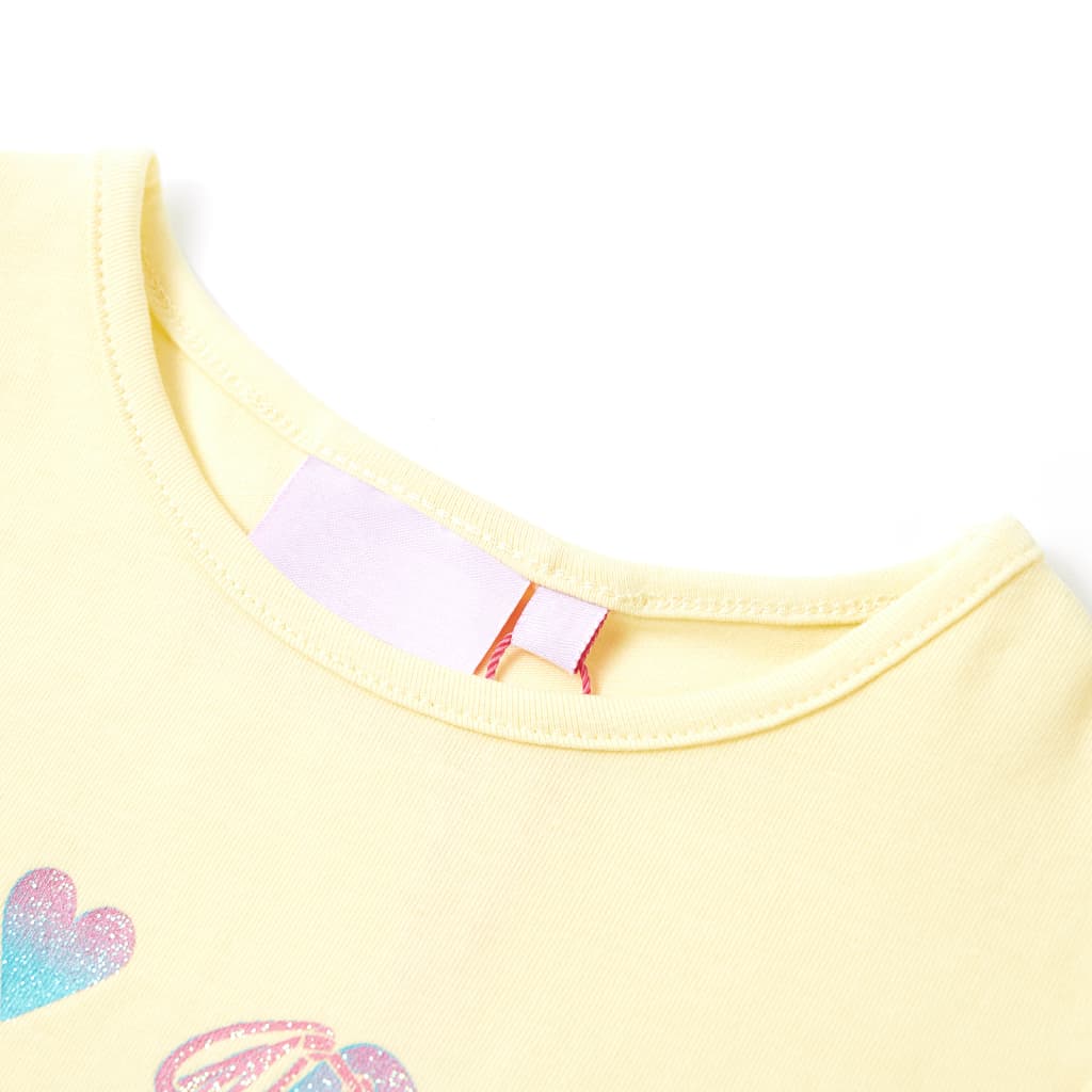 Vidaxl Kinderhemd 128 weiches Gelb