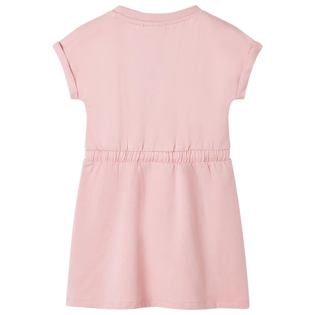 Vidaxl Kinderkleid mit Kordelstring 92 hellrosa