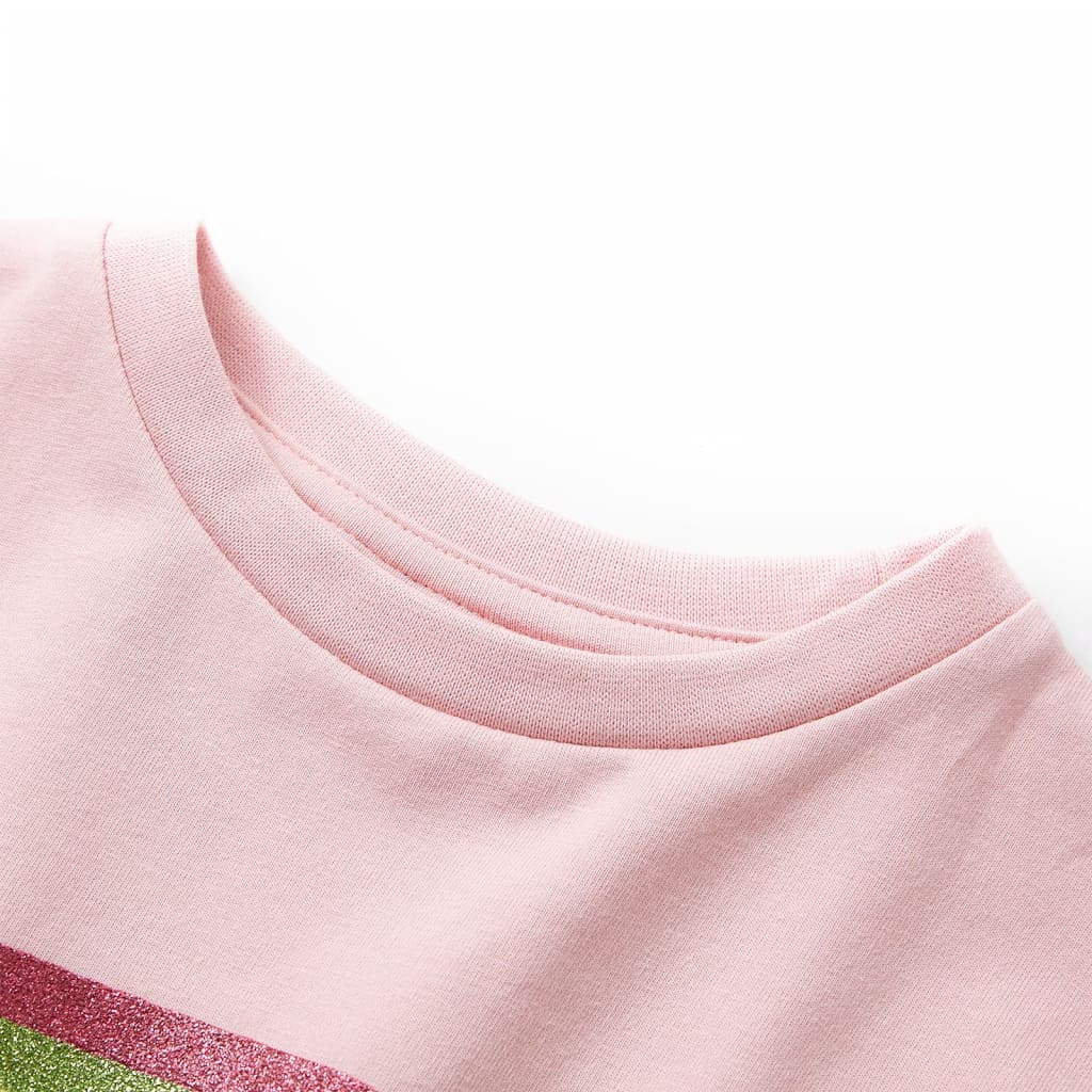Vidaxl Kinderkleid mit Kordelstring 92 hellrosa