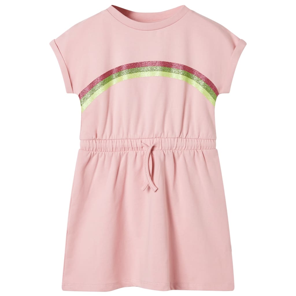 Vidaxl Kinderkleid mit Kordelstring 104 Hellrosa