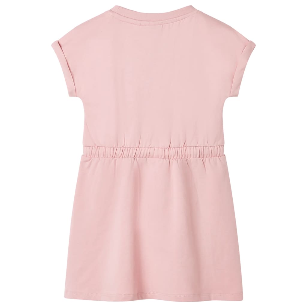 Vidaxl Kinderkleid mit Kordelstring 116 hellrosa
