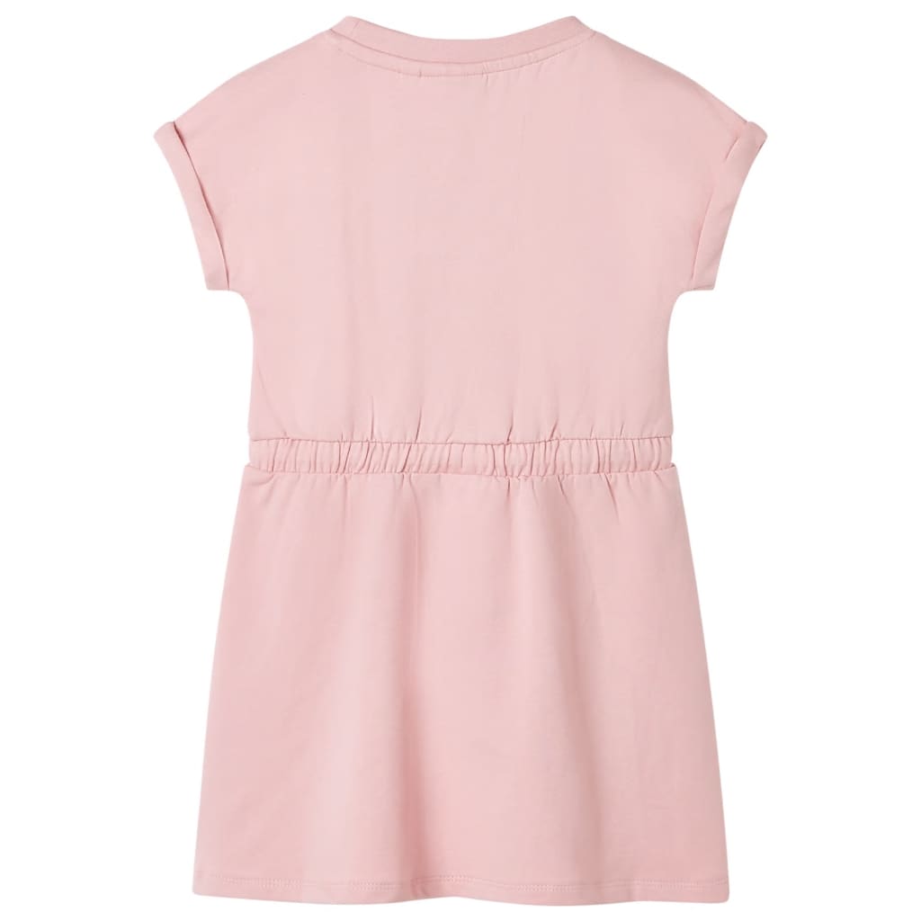 Vidaxl Kinderkleid mit Kordelstring 140 hellrosa