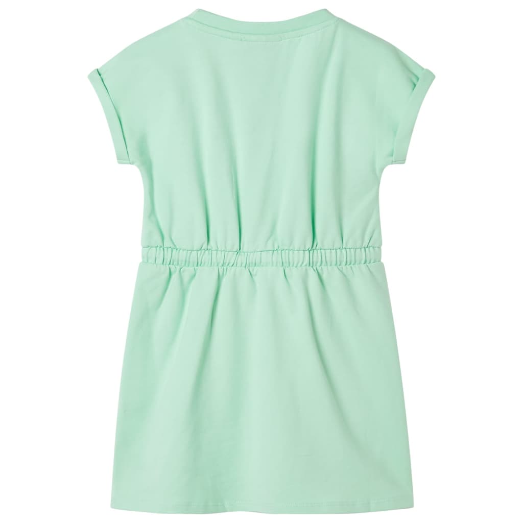 Vidaxl Kinderkleid mit Kordelstring 92 hellgrün