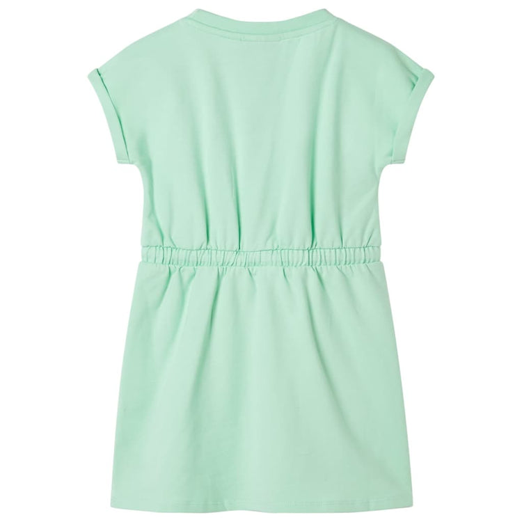 Vidaxl Kinderkleid mit Kordelstring 92 hellgrün