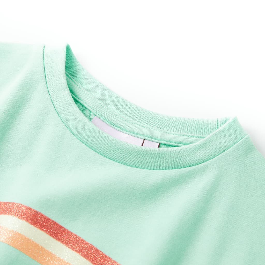 Vidaxl Kinderkleid mit Kordelstring 92 hellgrün