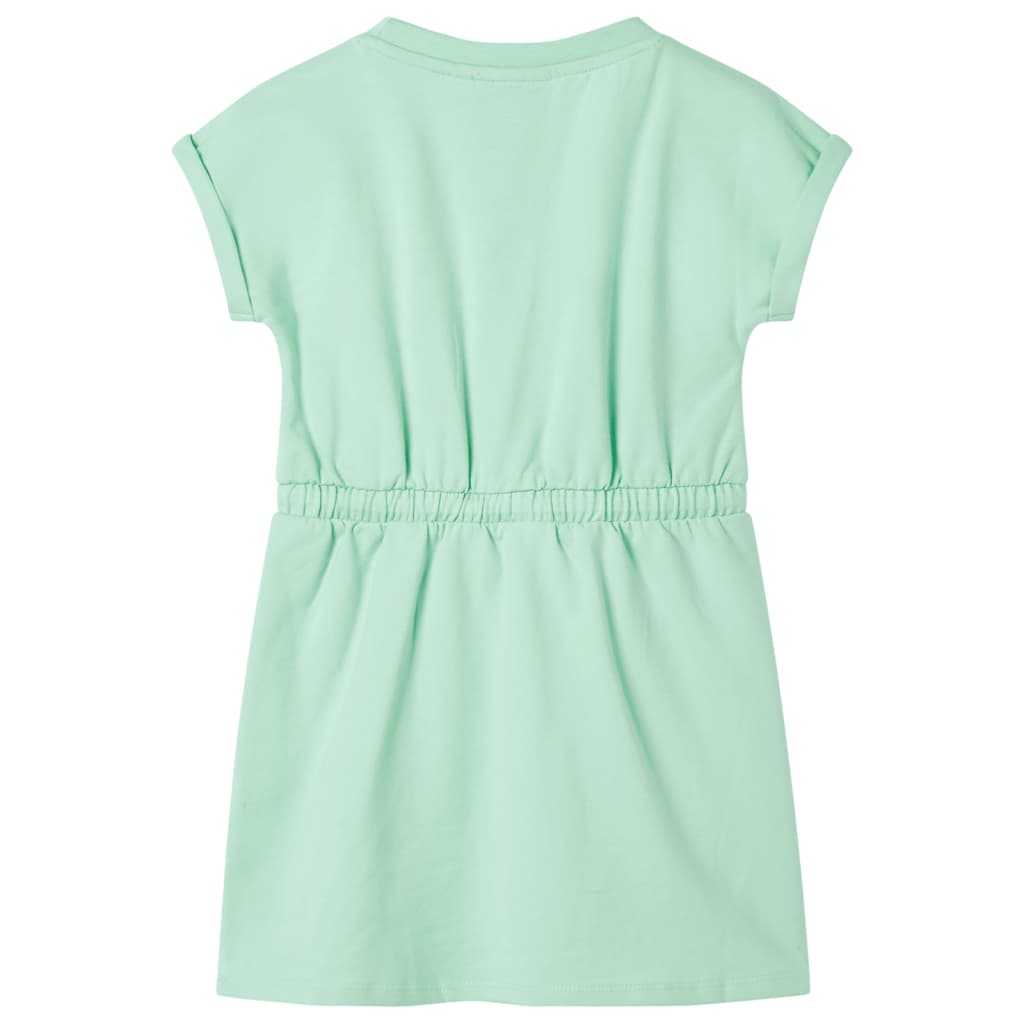 Vidaxl Kinderkleid mit Kordelstring 104 hellgrün