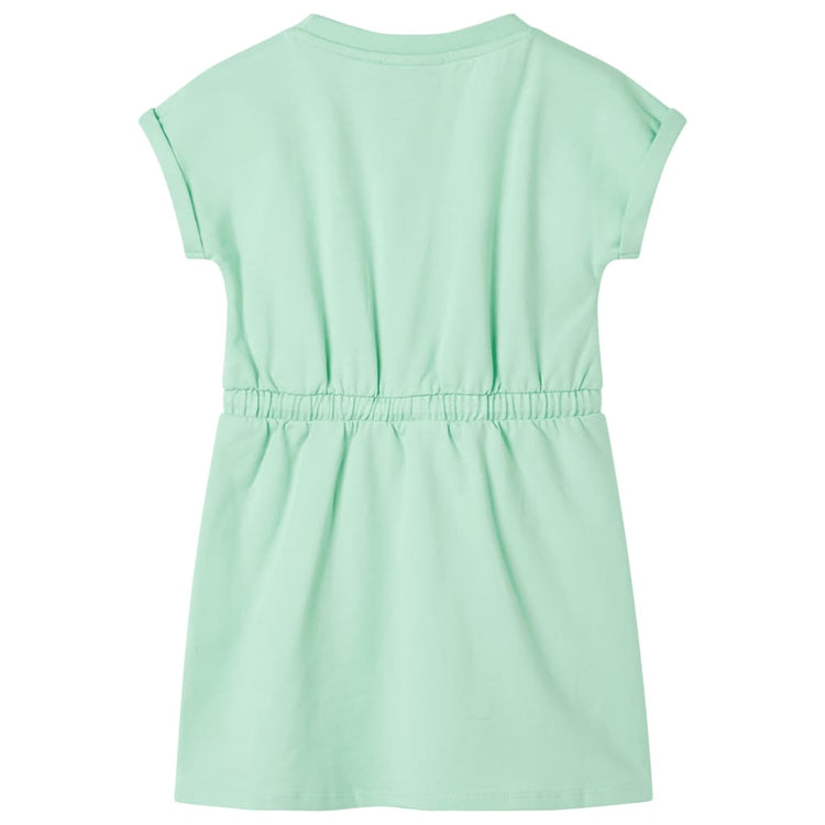 Vidaxl Kinderkleid mit Kordelstring 104 hellgrün