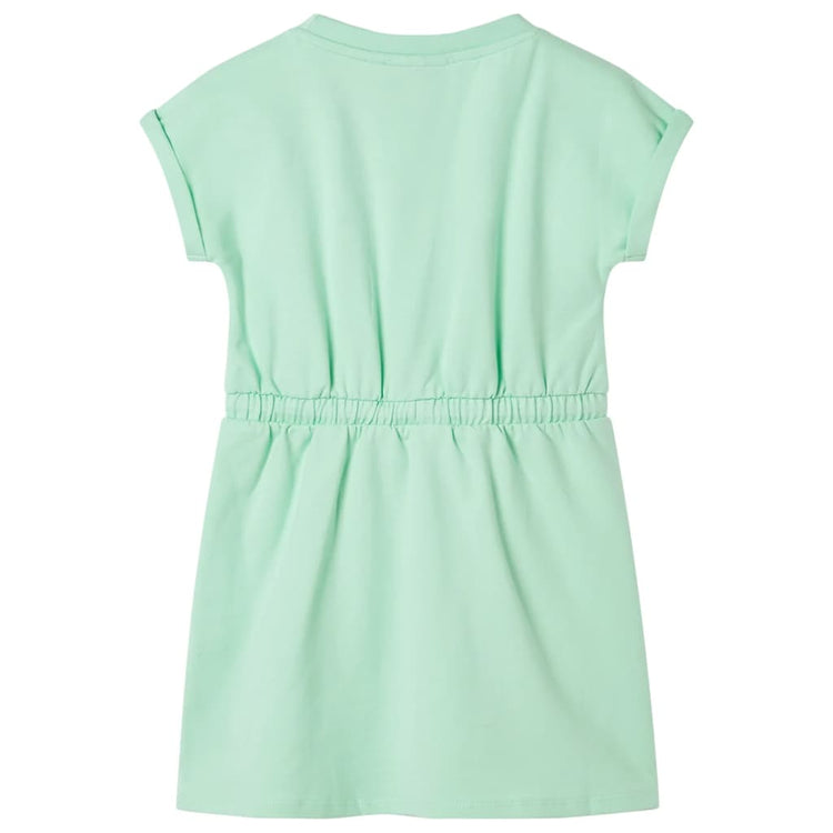 Vidaxl Kinderkleid mit Kordelstring 116 hellgrün