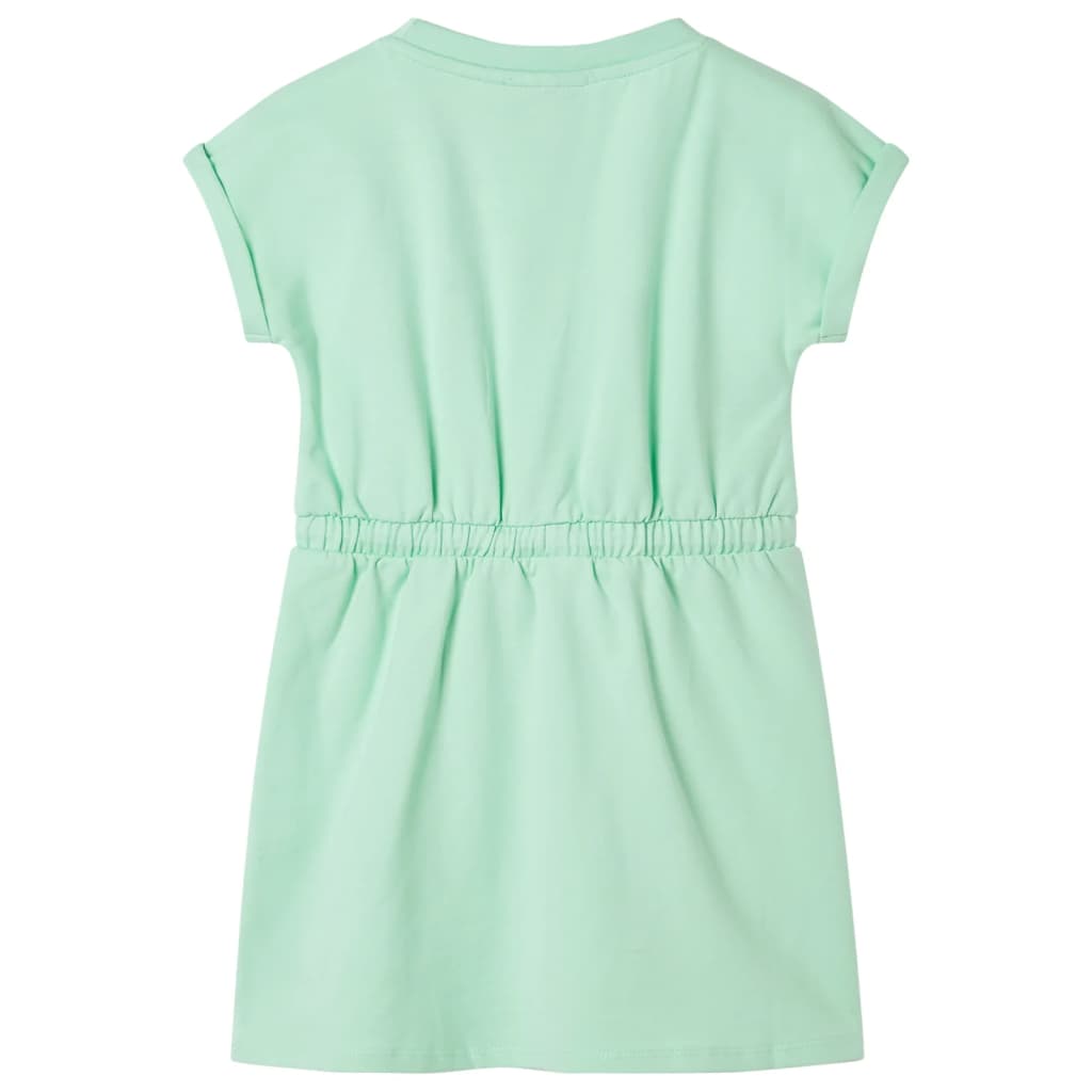 Vidaxl Kinderkleid mit Kordelstring 140 hellgrün