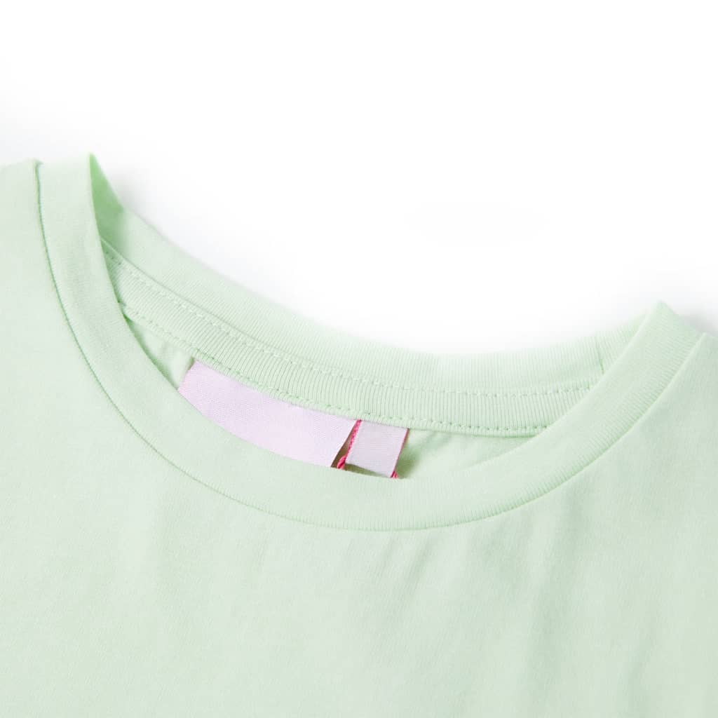 Vidaxl -Kinderhemd mit Kappenärmel 104 weiches Grün
