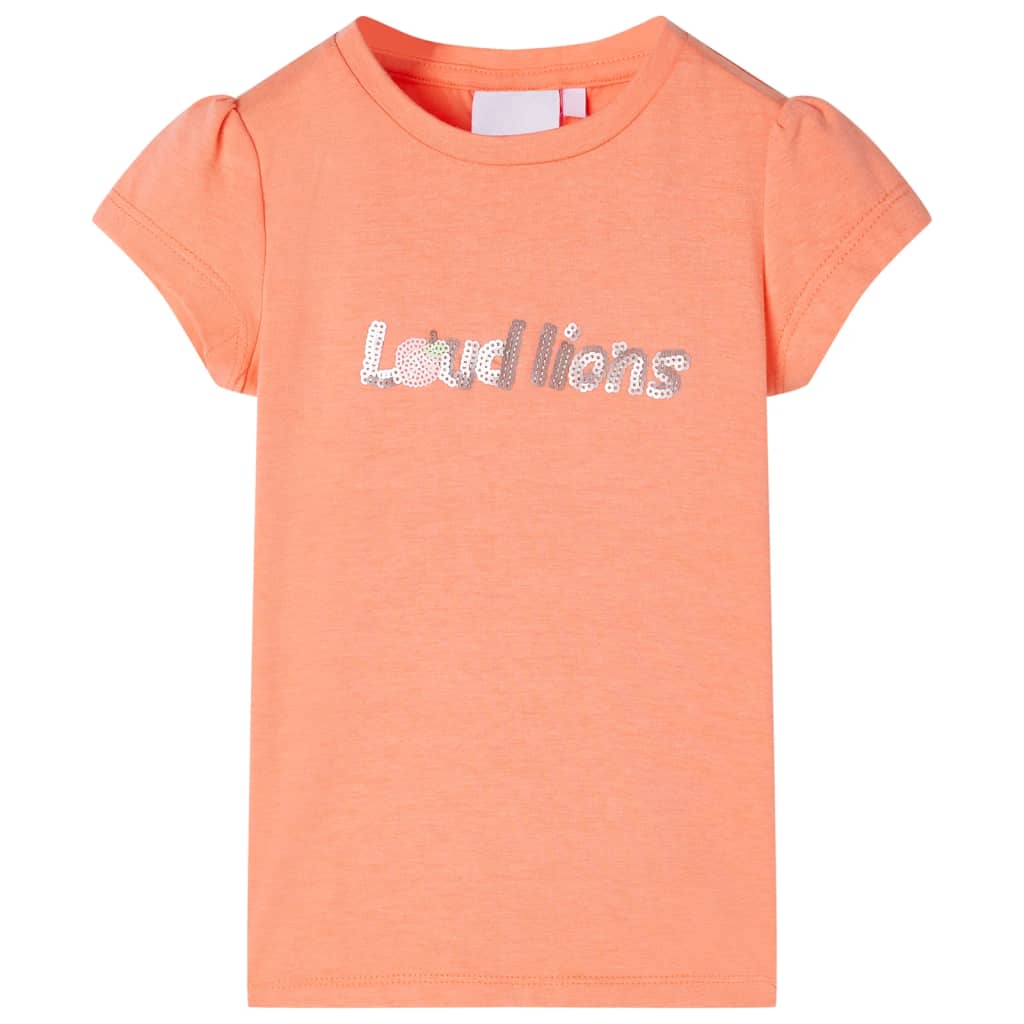 Vidaxl Kinderhemd mit Mütze -Ärmel 92 Neonoranje
