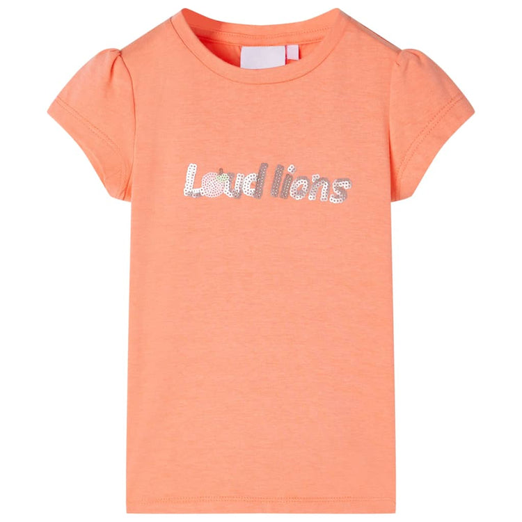Vidaxl Kinderhemd mit Mütze -Ärmel 92 Neonoranje