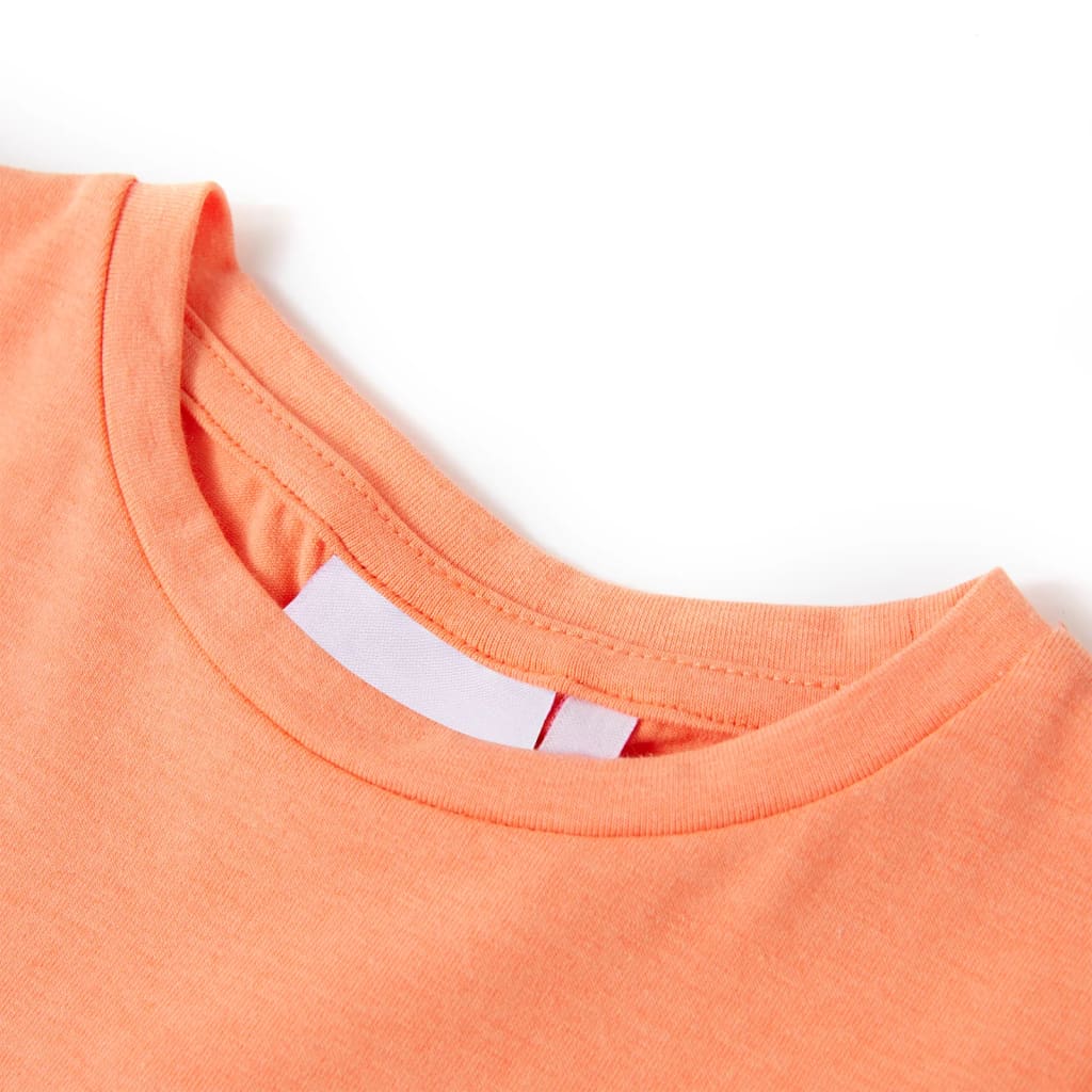 Vidaxl Kinderhemd mit Mütze -Ärmel 92 Neonoranje