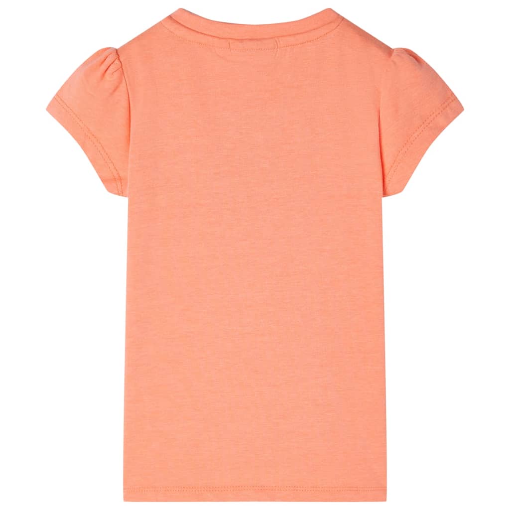 Vidaxl Kinderhemd mit Mütze -Ärmel 128 Neonoranje