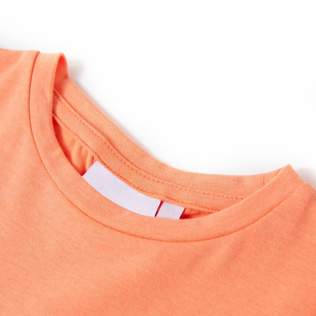 Vidaxl Kinderhemd mit Mütze -Ärmel 140 Neonoranje