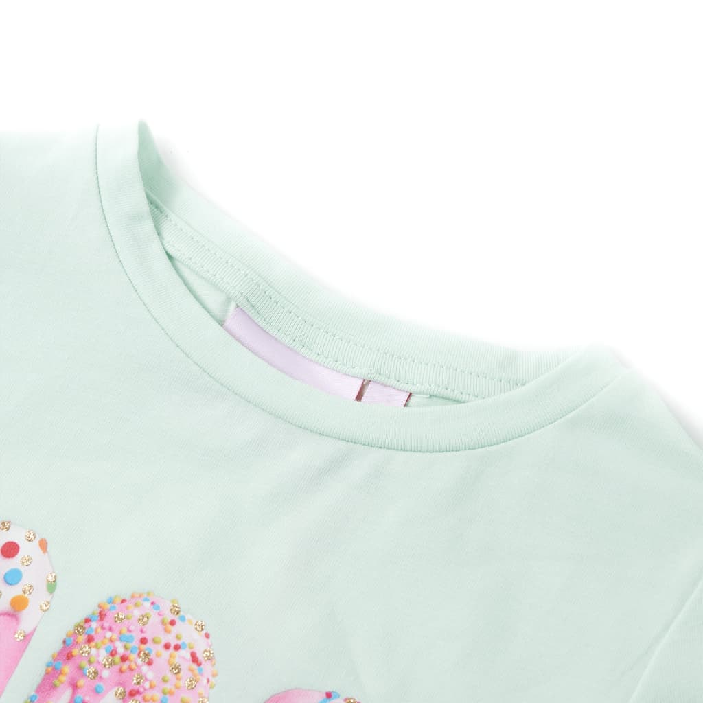 Vidaxl Kinderhemd 140 leichte Minze