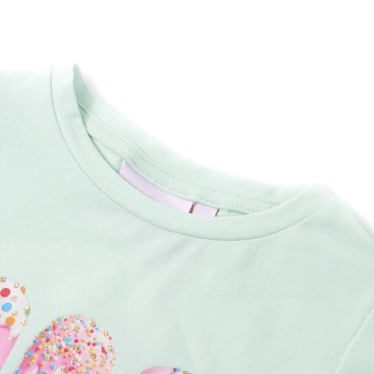 Vidaxl Kinderhemd 140 leichte Minze
