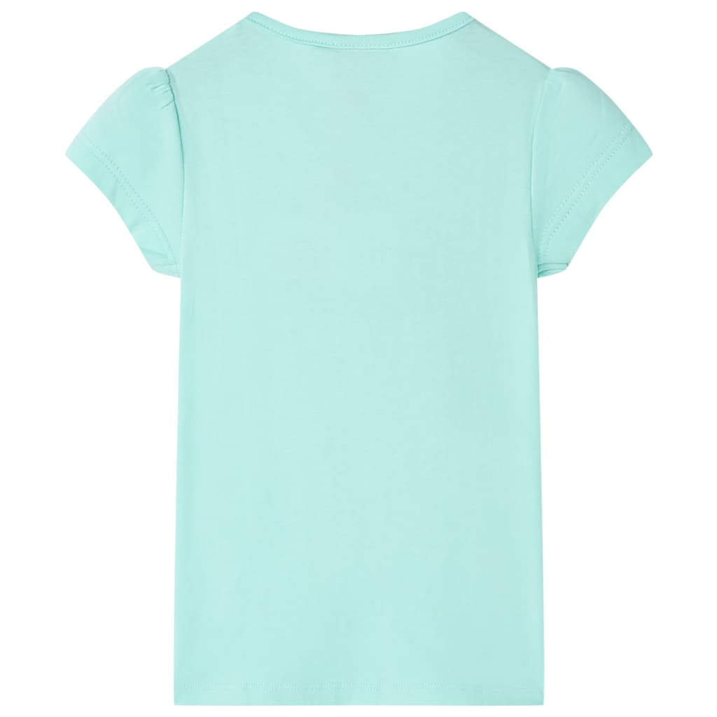 Vidaxl Kinderhemd 116 helles Meerblau