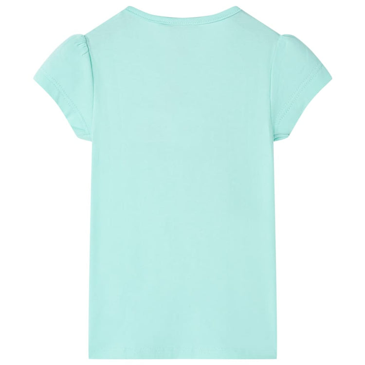 Vidaxl Kinderhemd 116 helles Meerblau