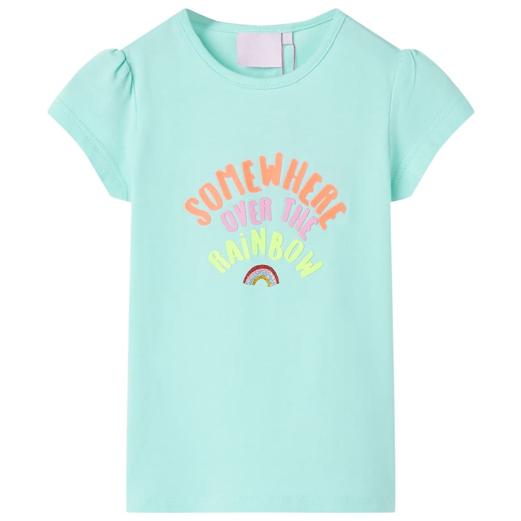 Vidaxl Kinderhemd 128 helles Meerblau