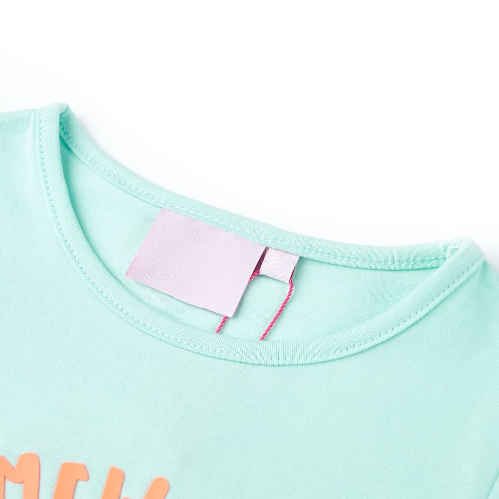 Vidaxl Kinderhemd 128 helles Meerblau