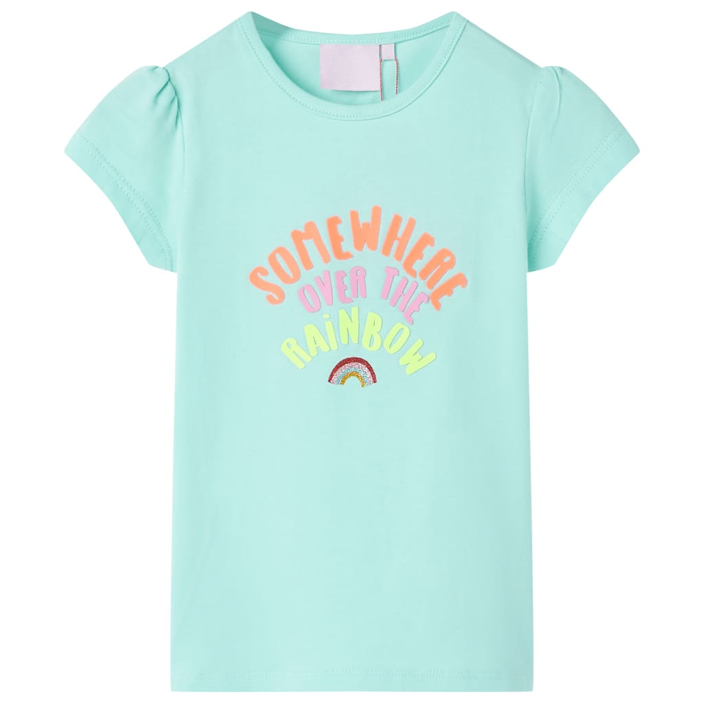 Vidaxl Kinderhemd 140 helles Meerblau