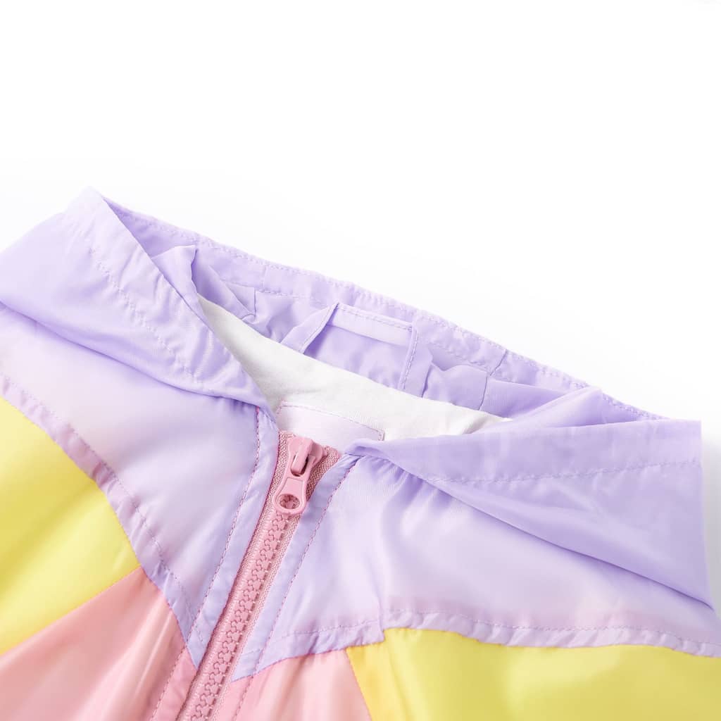 Vidaxl -Kinderjacke mit Kapuze und Reißverschluss 128 Multi -Colored