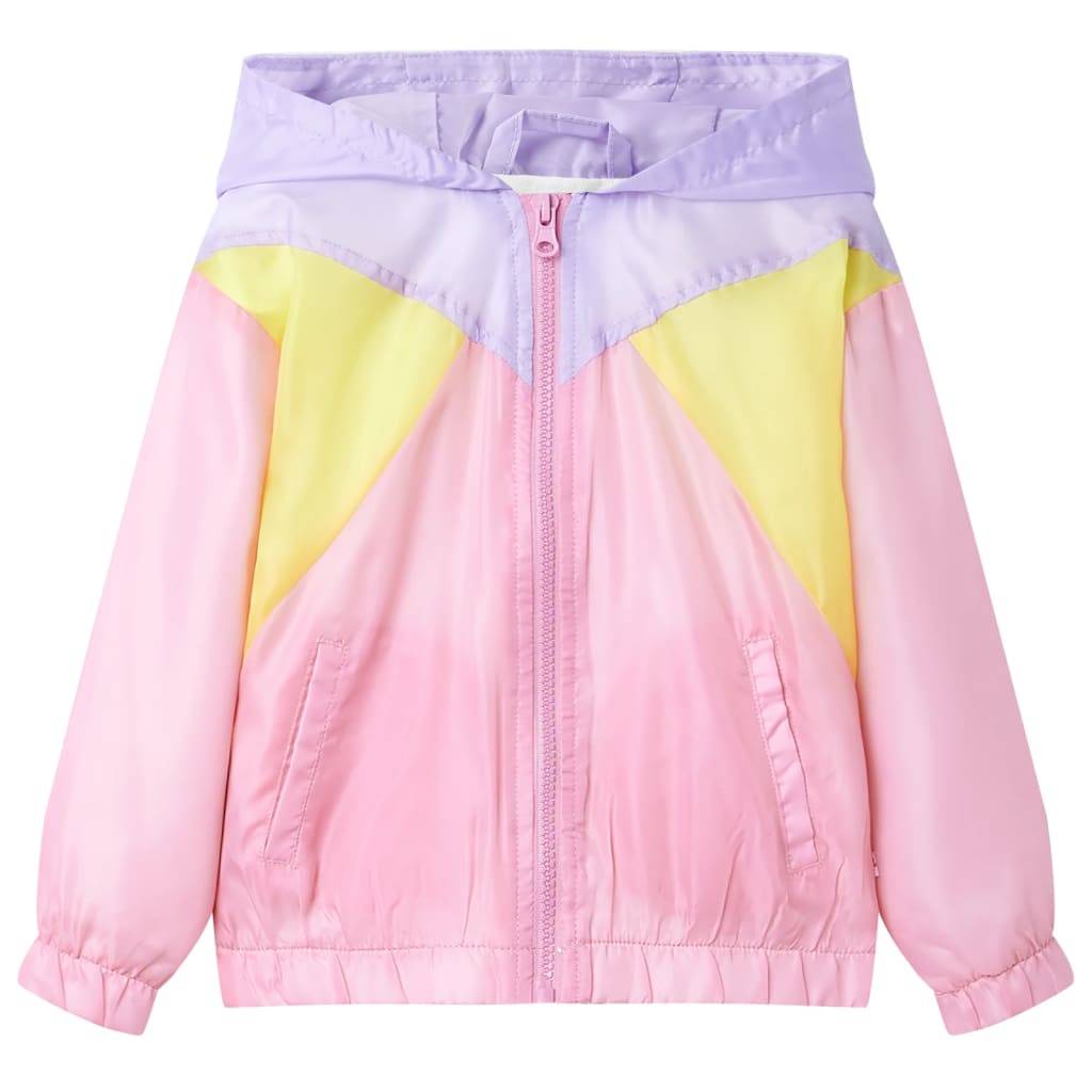 Vidaxl -Kinderjacke mit Kapuze und Reißverschluss 140 Multi -Colored