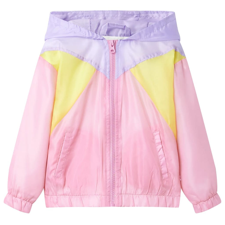 Vidaxl -Kinderjacke mit Kapuze und Reißverschluss 140 Multi -Colored