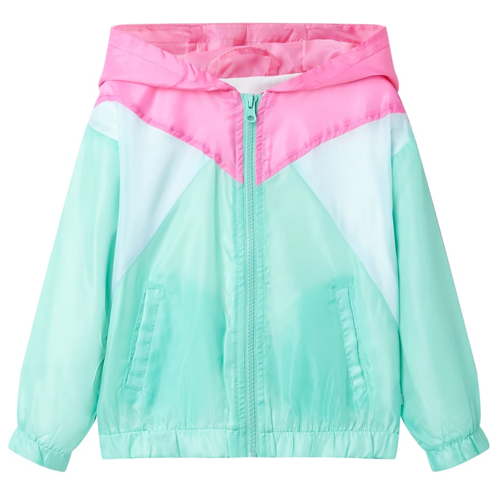 VIDAXL -Kinderjacke mit Kapuze und Reißverschluss 104 Multi -Colored