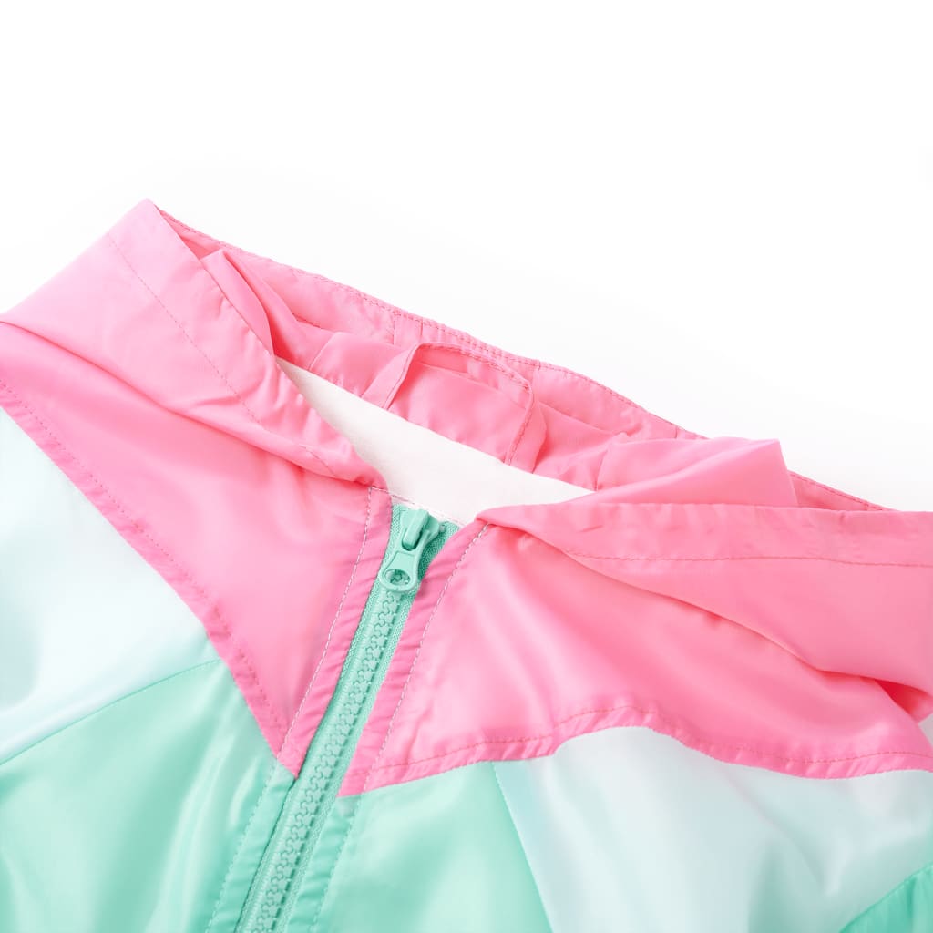 Vidaxl -Kinderjacke mit Kapuze und Reißverschluss 128 Multi -Colored