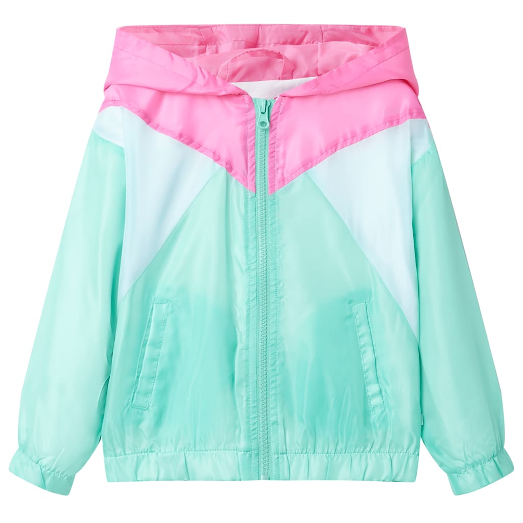 Vidaxl -Kinderjacke mit Kapuze und Reißverschluss 140 Multi -Colored