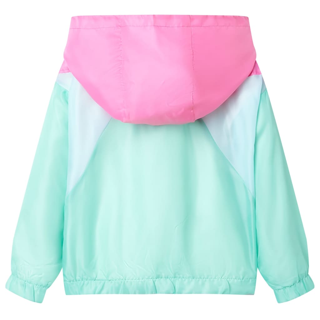 Vidaxl -Kinderjacke mit Kapuze und Reißverschluss 140 Multi -Colored